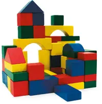 Set de joc Marionette - Blocuri din lemn, 100 de bucăți