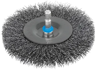 Perie disc pentru bormașină Wolfcraft - Ø75 x 16 mm, 1/4''