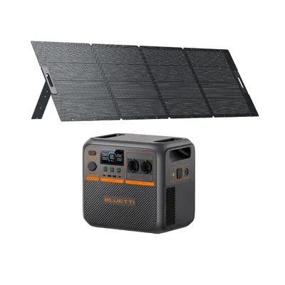 Kit stație de alimentare BLUETTI AC270P cu panou solar 350 W