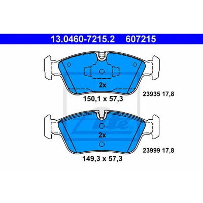 Set placute frana, frana disc ATE 13.0460-7215.2