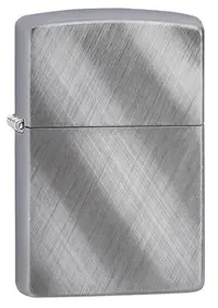Bricheta Zippo Brushed Chrome, diagonale