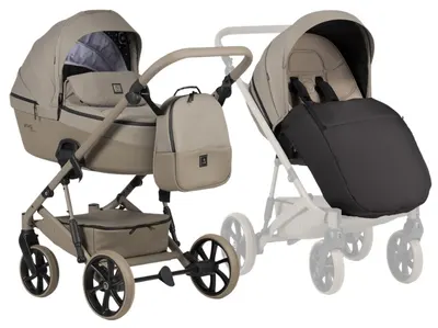 Cărucior pentru bebeluși 2 în 1Tutis - Viva 6+, Warm Grey