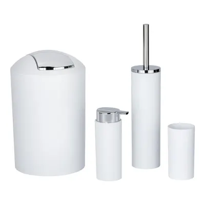 Set de accesorii de baie alb din plastic Calvo – Wenko