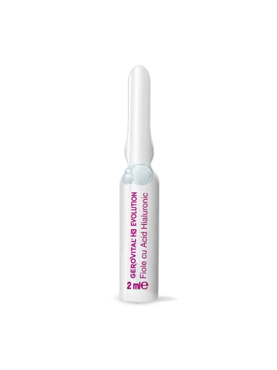 Fiolă Cu 5% Acid Hialuronic Hidratare Profundă, Riduri Estompate și Elasticitate Crescută, Gerovital H3 Evolution, 1 Fiolă X 2 Ml
