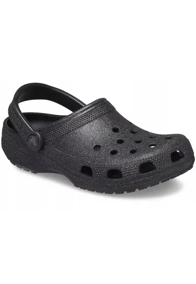 Saboti barbati - Classic Glitter Clog 205942 - negru glitter - marime 48-49 - material Croslite - impermeabili