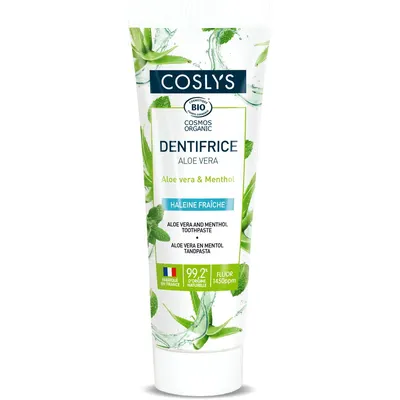Pasta de Dinti Bio pentru Eliminarea Placii Bacteriene cu Aloe Vera si Mentol 100g