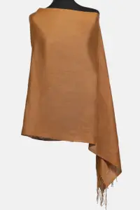 Esarfa capuccino din cashmere subtire dreptunghiulara