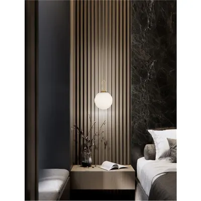 Lampa suspendata HOOK Satin Auriu Metal & Acid Alb Sticla LED 10.64 Wat 230 Volt 1066.24Lm 3000K IP20