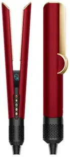 Placă de păr Dyson - Airstrait, 140°C, Red Velvet/Gold