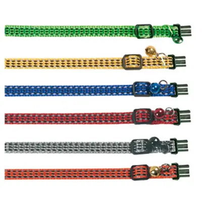 Zgarda Flamingo Gri Reflectorizanta cu Clopotel pentru Pisici 25-35cm*10mm/504711