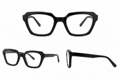 Ochelari pentru claritate la citit trapez Narcis Style - Negru
