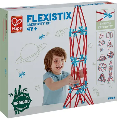 Constructor din bete de bambus Hape Flexistix - Constructor creativ