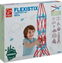 Constructor din bete de bambus Hape Flexistix - Constructor creativ