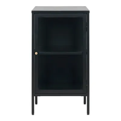 Vitrină neagră din metal 45x85 cm Carmel – Unique Furniture