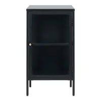 Vitrină neagră din metal 45x85 cm Carmel – Unique Furniture
