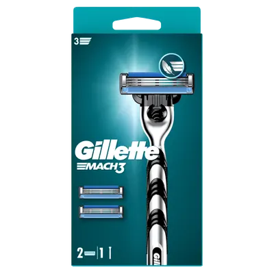 Aparat de ras pentru barbati Mach 3 + rezerva, 1 bucata, Gillette