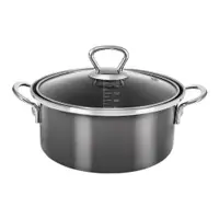Cratiță cu capac smalțuită 2,5 l Metalic – Orion
