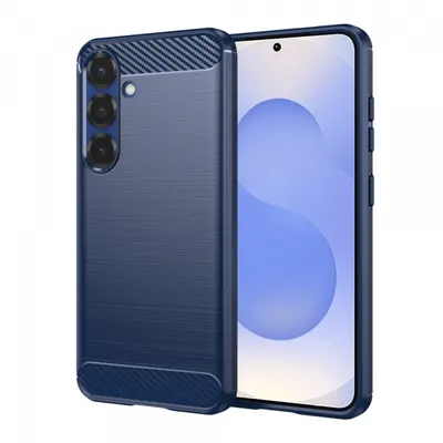 Husa pentru Samsung Galaxy S25 S931, Techsuit, Carbon, Albastra