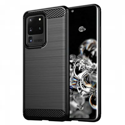 Husa pentru Samsung Galaxy S20 Ultra 5G G988 / S20 Ultra G988, Techsuit, Carbon, Neagra