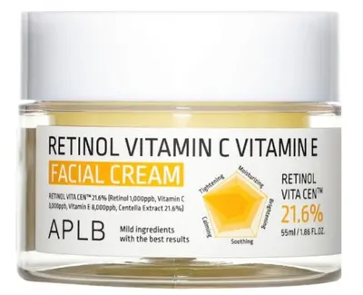 APLB Cremă de față Retinol Vitamin C Vitamin E, 55 ml