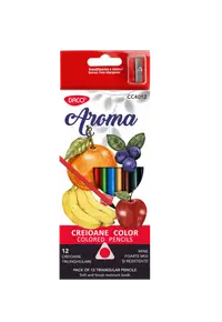 Creioane color parfumate, 12 culori/set, Aroma, Daco