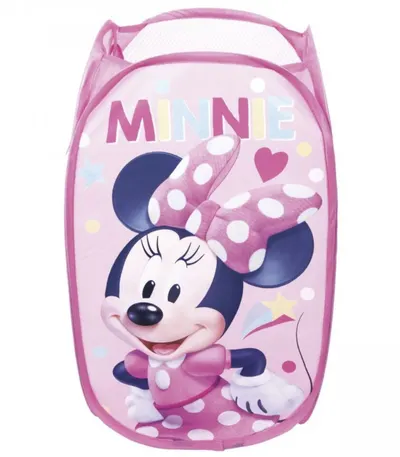 Cos textil pentru jucarii Minnie Mouse 36x36x58 cm