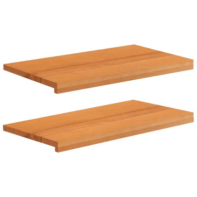 vidaXL Pervazuri 2 buc. Maro deschis 80x 40 x 2 cm Lemn de fag masiv