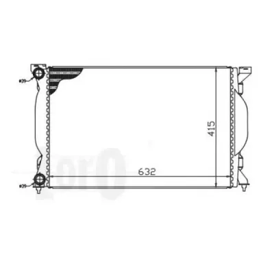 Radiator, racire motor LORO 003-017-0012