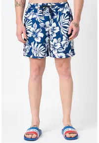 Pantaloni scurti de baie Campus Hawaiian - Alb/Albastru