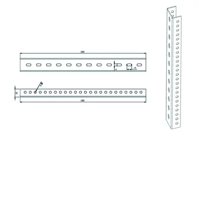 Profil tip U pentru jgheab metalic 30x50x30