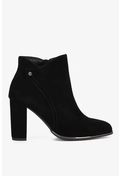 Ghete dama 5905588884859 - Piele intoarsa - Negru - Negru
