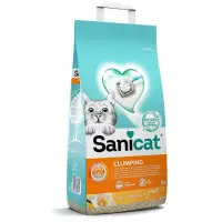 SANICAT Clumping, Vanilie, așternut igienic pisici, granule, bentonită, aglomerant, neutralizare mirosuri, 8l