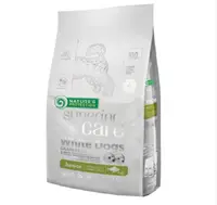 Nature's Protection Superior Care White Dogs Grain Free, peste alb, hrana uscata pentru caini juniori de talie mica, 3 kg (2 x 1.5 kg)