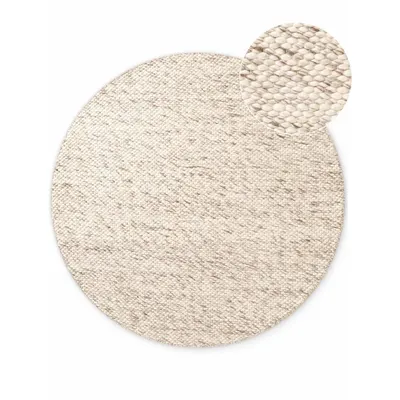 Covor bej/în culoare naturală țesut manual rotund din lână ø 200 cm Lyon Beans – Elle Decoration