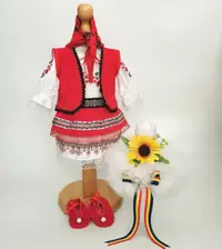 Set Botez Traditional a, Costum Traditional Muna 11 - 2 piese costumas si lumanare