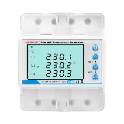Contor de energie si protector inteligent trifazat cu fir neutru DTS6619 WiFi, 80 A