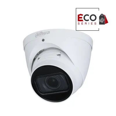 Camera supraveghere IP Dome Dahua Eco Series IPC-HDW1230T-ZS, 2 MP, 2.8 - 12 mm, motorizat, IR 40 m, detectie miscare, slot card, IP67, PoE