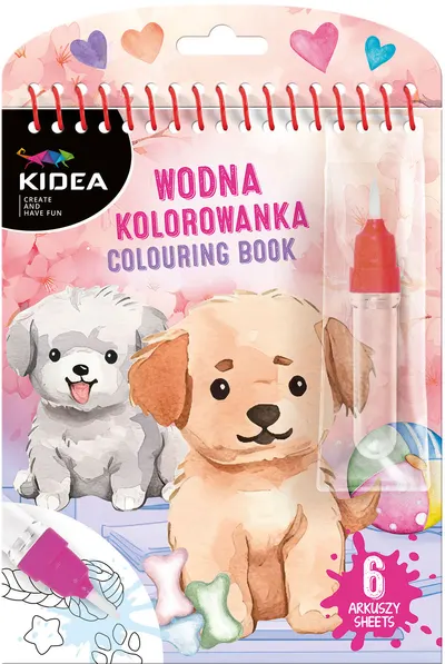 Kit de colorat cu apă Kidea - Cățeluși