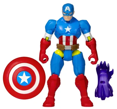 Figură de acțiune Hasbro Marvel MixMashers - Captain America, 12 cm