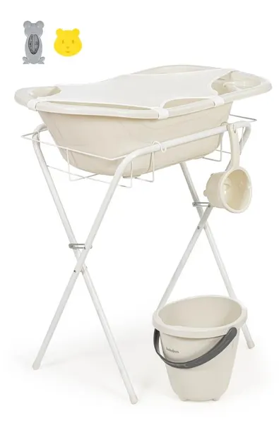 Set pentru baie bebe din 7 piese BabyJem - Sand Begie