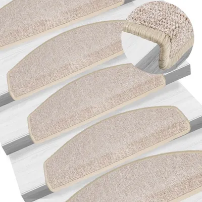 Gossi covorase de scara, 10 buc., gri taupe, 65x24x4 cm