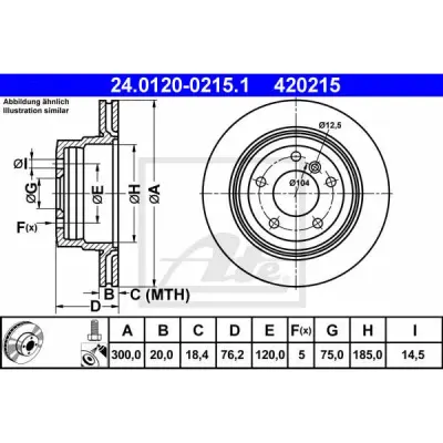 Disc frana ATE 24.0120-0215.1