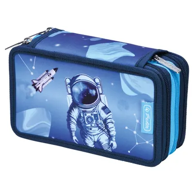 Penar echipat 31 piese, 3 fermoare, 19x11.5x7 cm, motiv Cosmic Explorer, Herlitz