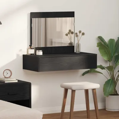 vidaXL Masă de Machiaj Negru 83 x 40 x 70 cm Lemn prelucrat