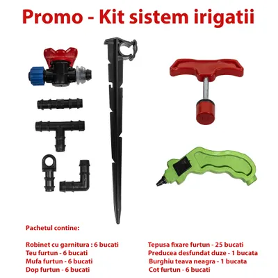 Set accesorii furtun irigare prin picurare / SET 30056 Engros