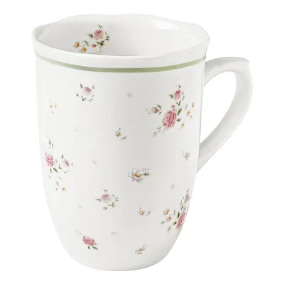 Set 2 căni din porțelan Brandani Nonna Rosa, alb
