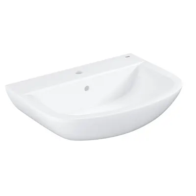 Lavoar Grohe Bau Ceramic 39420000, montare pe perete, 64.6 x 46.8 cm, cu preaplin, Alb