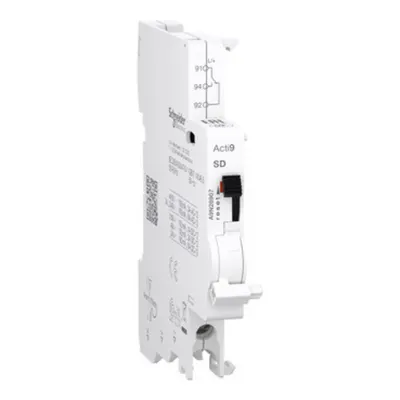 Acti9 A9N, Contact auxiliar, SD, 1 C/O, 100mA-6A, 24-415V C.A., 24-130V C.C., conexiune pe jos