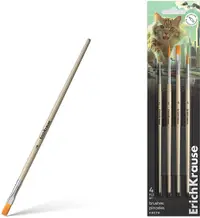Set de pensule de pictură Erich Krause Big City Cats - 4 buc
