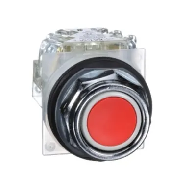 Buton Rosu Ø 30 - Incastrat, Revenire Cu Arc - 1 Co